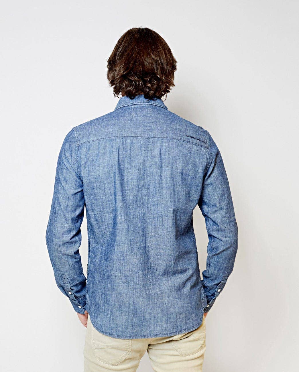 Flagler | Denim Long-sleeve Men's Shirt with Buttons