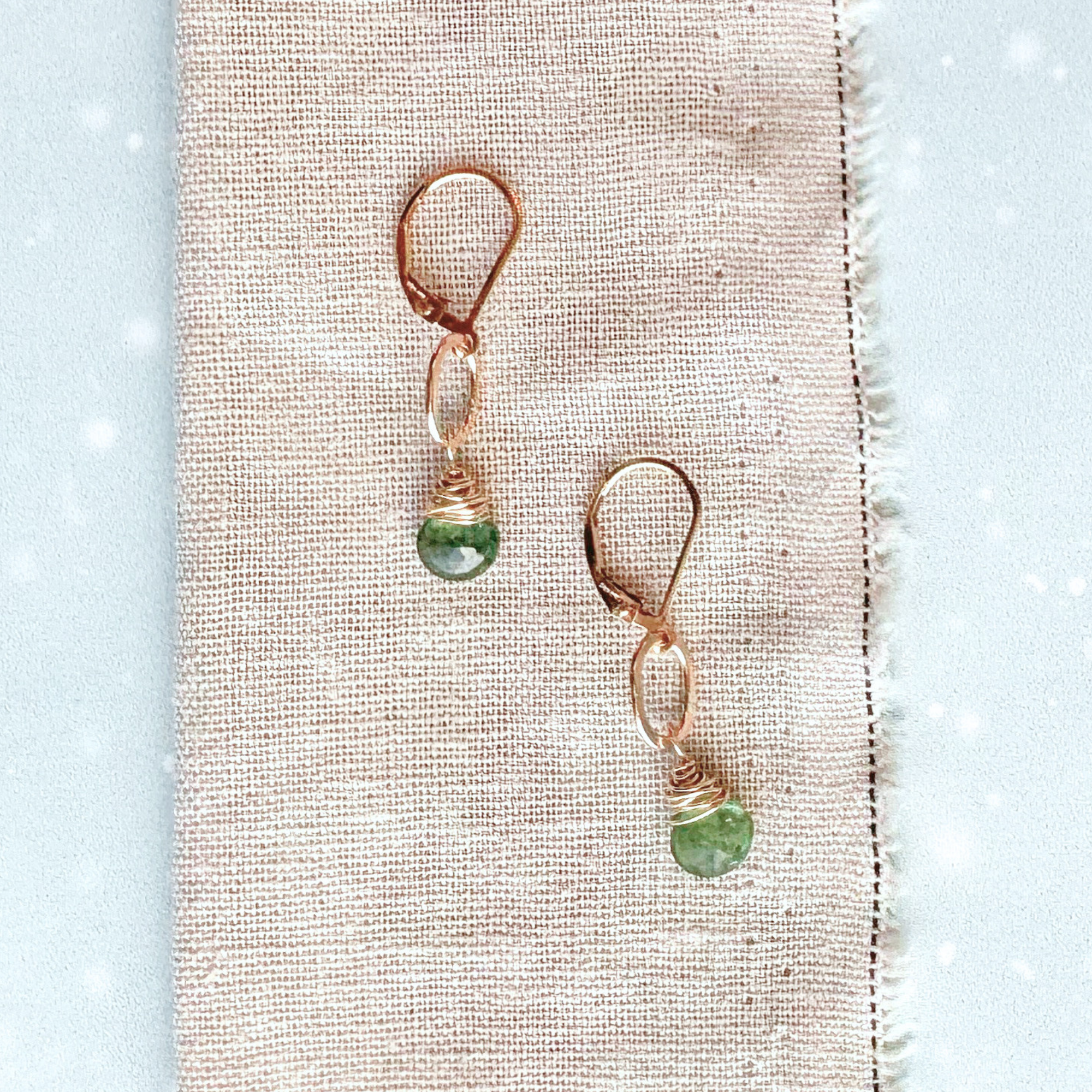 Peridot Bay Little Gemstone Drop Earrings - Gold Filled