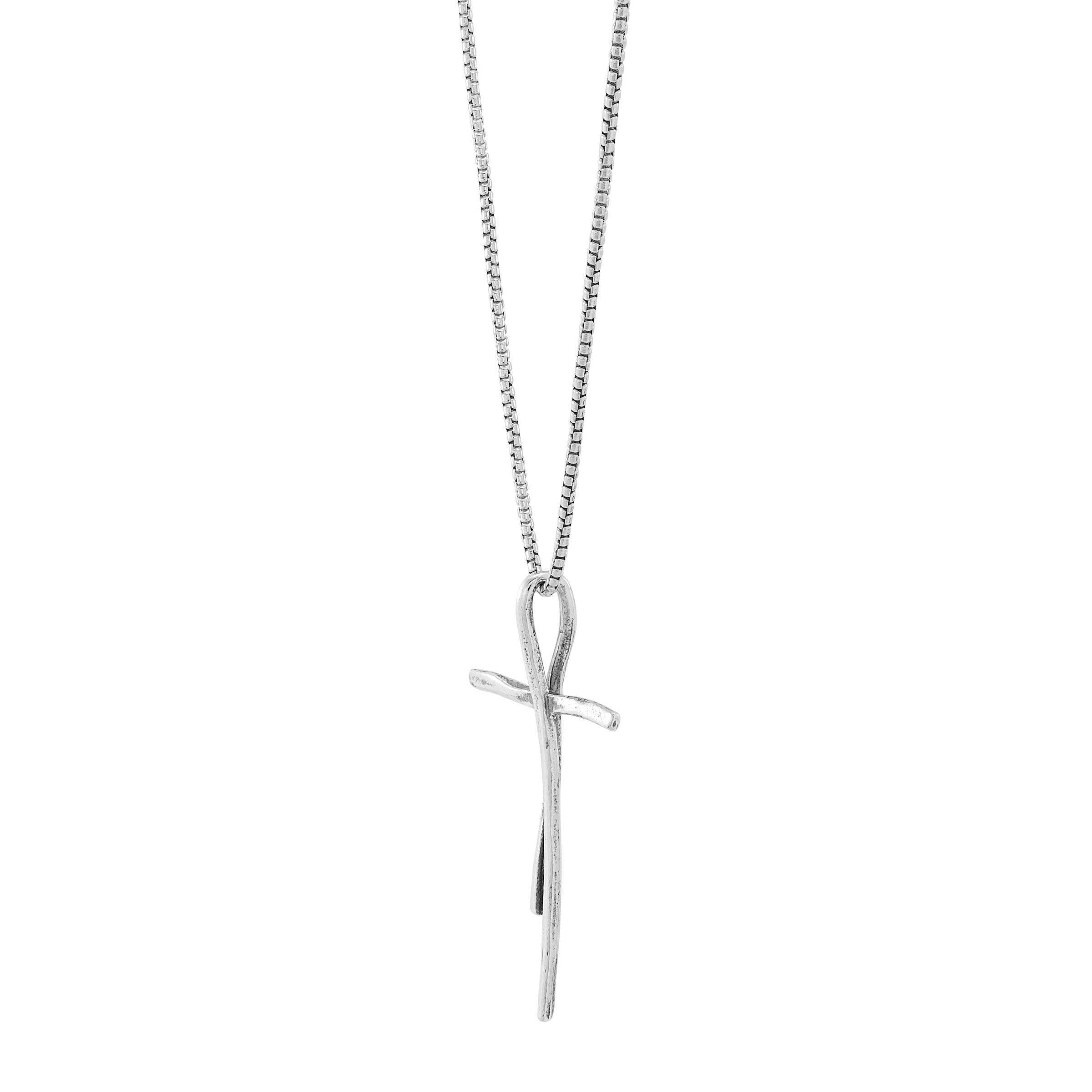 Silpada 'Organic Cross' Pendant Necklace in Sterli