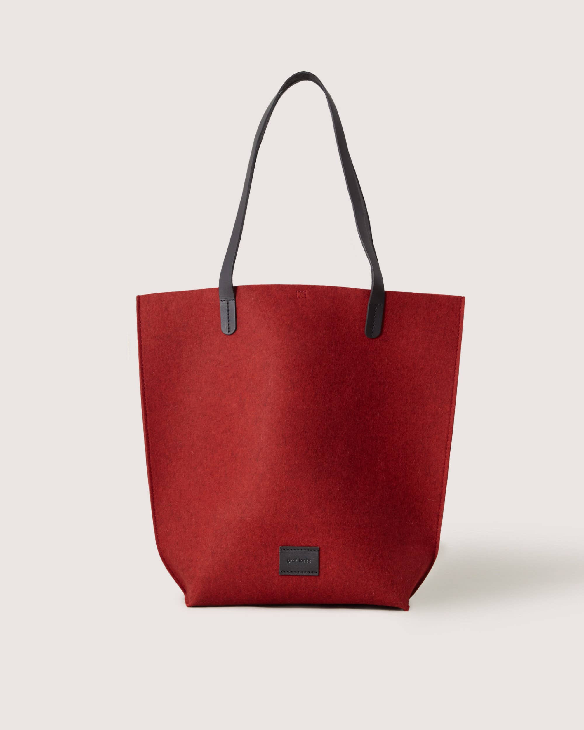 Hana Merino Wool Tote - Cherry Black