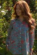 Good Boyfriend Shirt - Vine and Leaf, Cornflower Blue