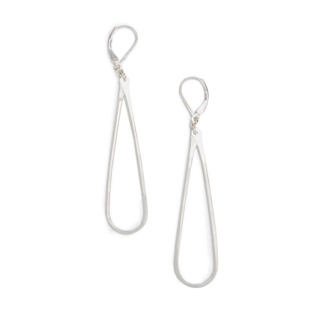 GLEAN Earrings Bold Long Skinny Teardrop Gold