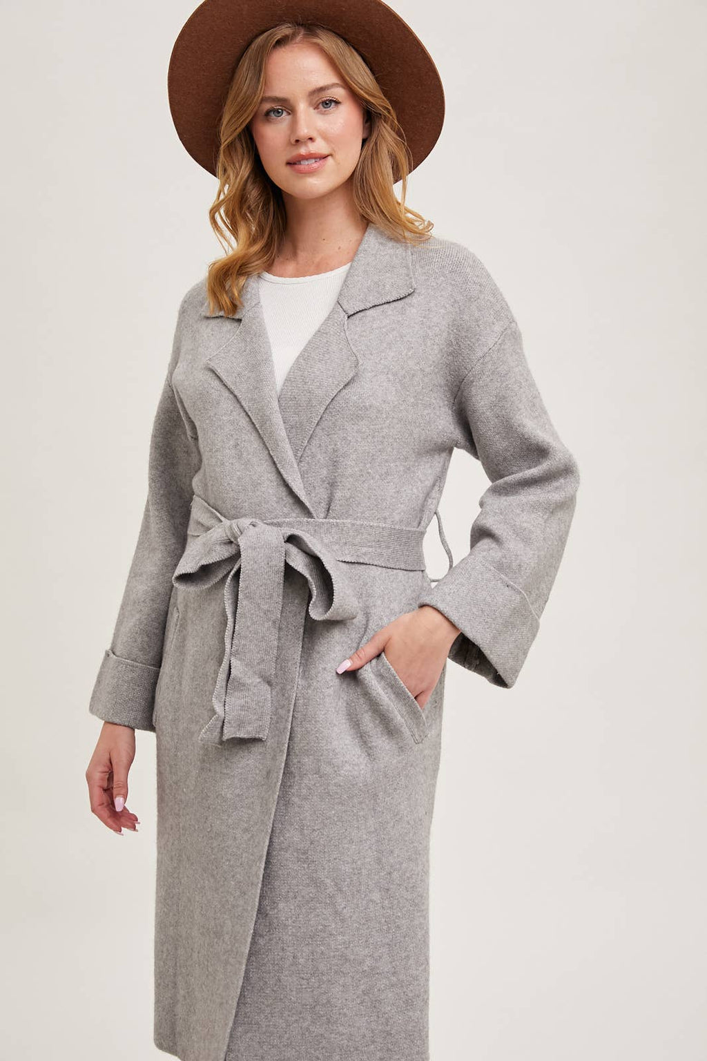 EFFORTLESS KNITTED TRENCH COAT