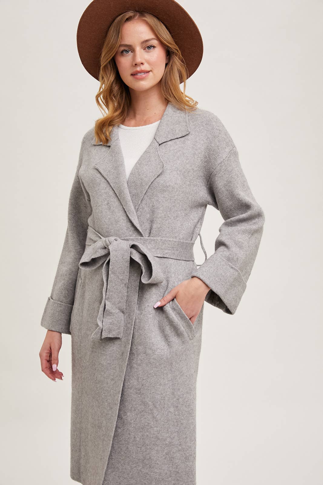EFFORTLESS KNITTED TRENCH COAT