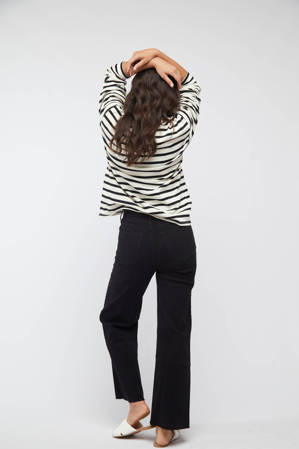 Oliver Logan Aberdeen Ankle Crop High Rise Jean, Black