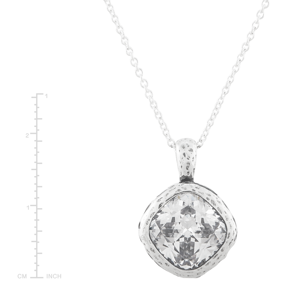 Silpada 'You're My Rock' Sterling Silver CZ Pendant Necklace