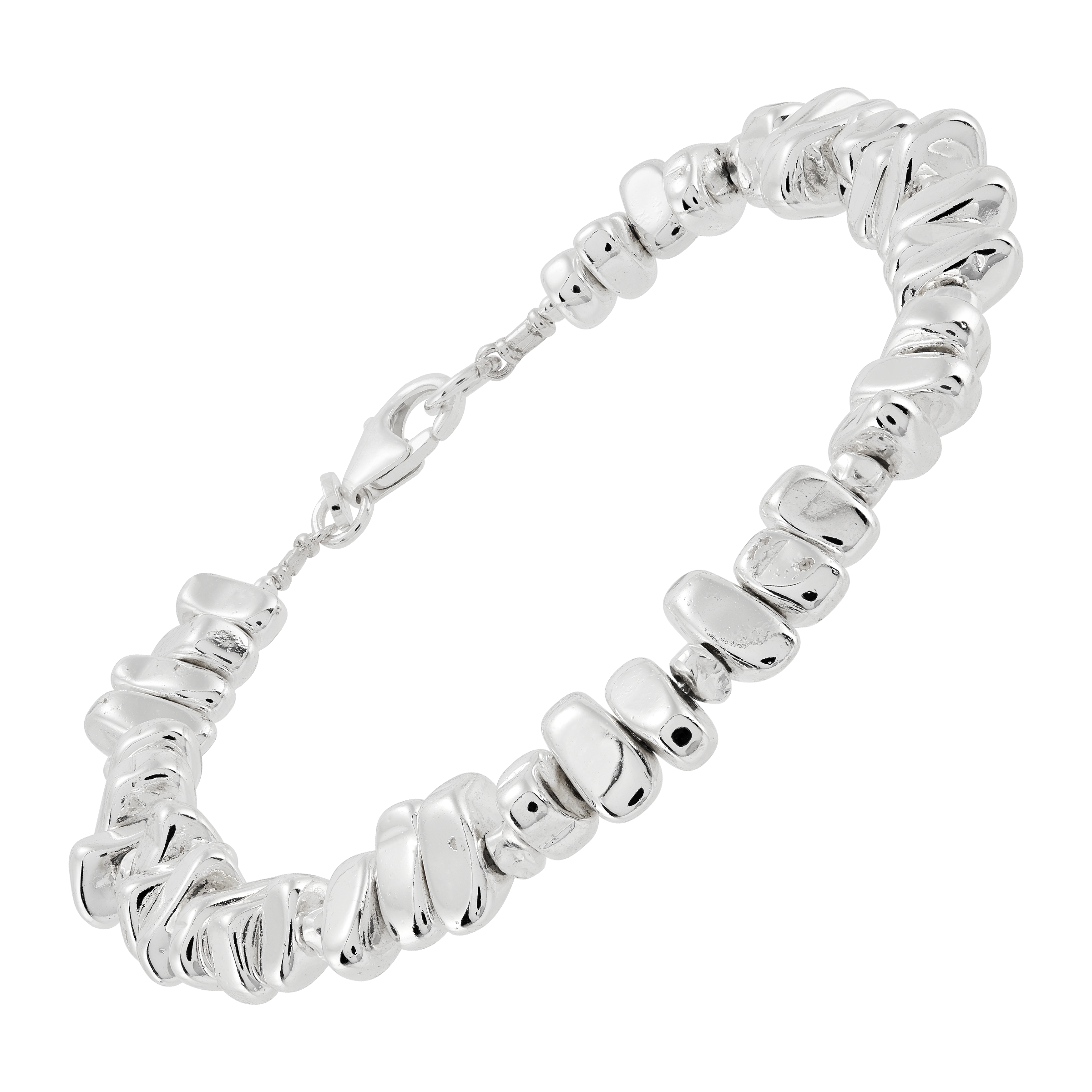 Silpada 'Collected Beauty'  Silver Hematite Bracelet. 7.5"