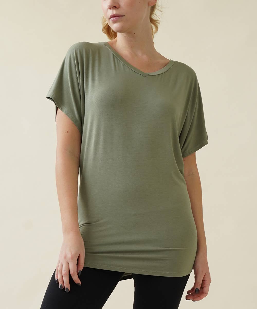 BAMBOO SK SIGNATURE V NECK TUNIC