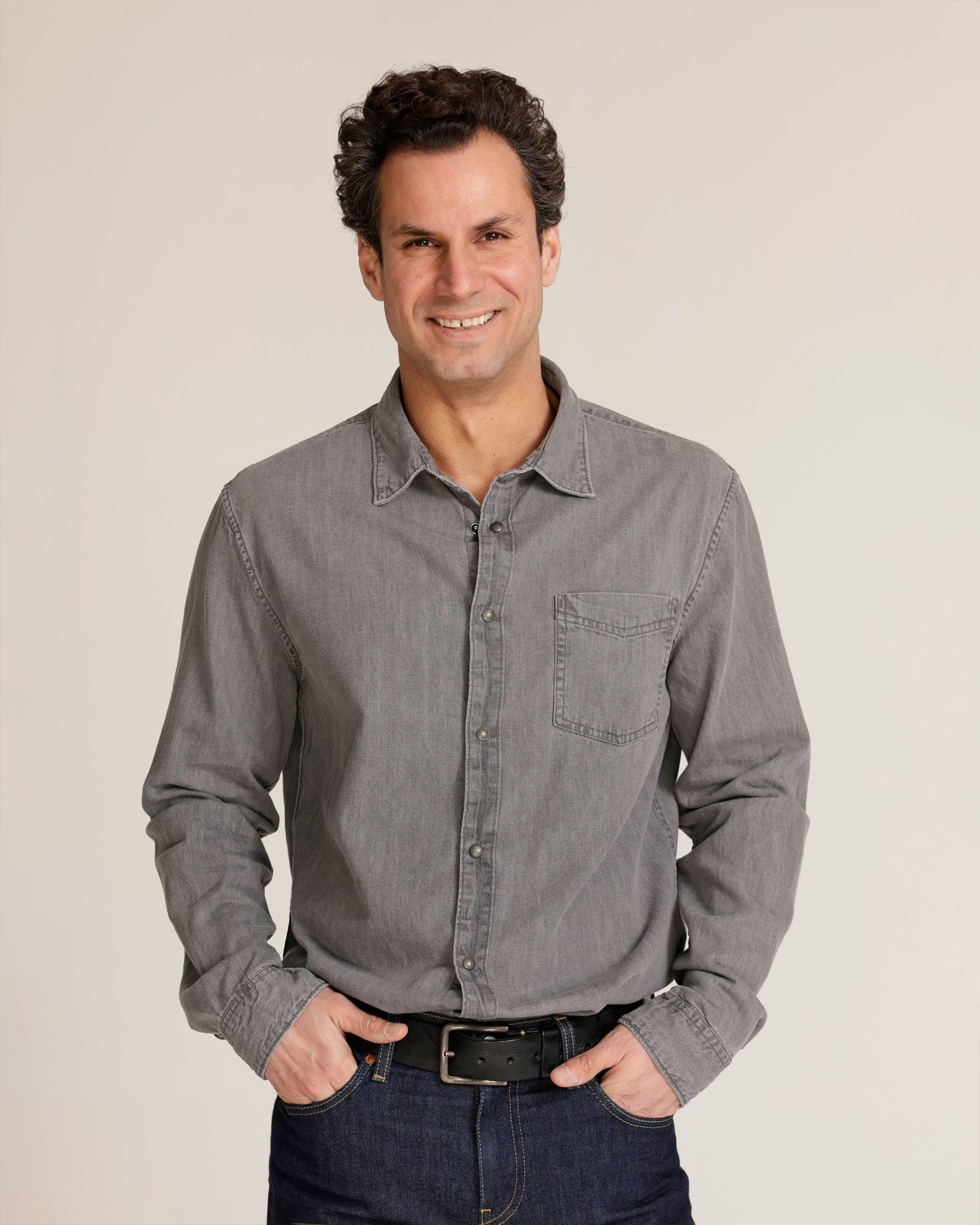 Flagler | Denim Long-sleeve Men's Shirt with Buttons