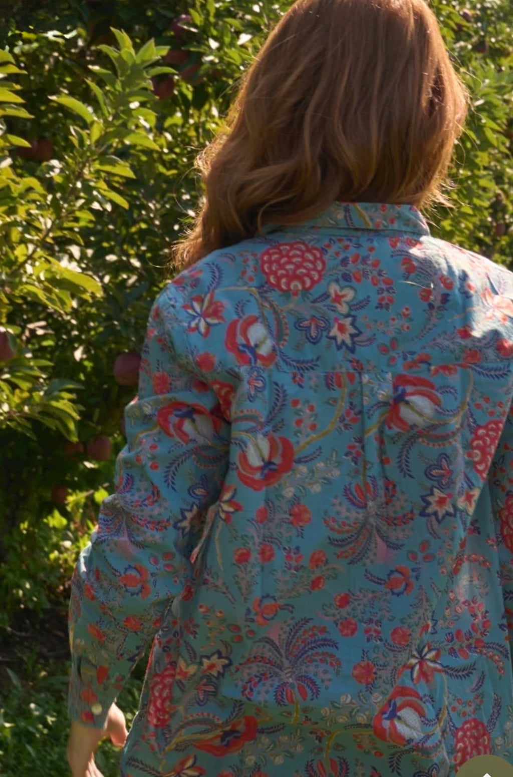 Good Boyfriend Shirt - Vine and Leaf, Cornflower Blue