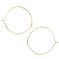 Minimal Hoop Earrings Handmade LARGE ORGANIC CIRCLE