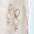 Tidal White Herkimer Little Gemstone Drop Earrings - Gold Filled