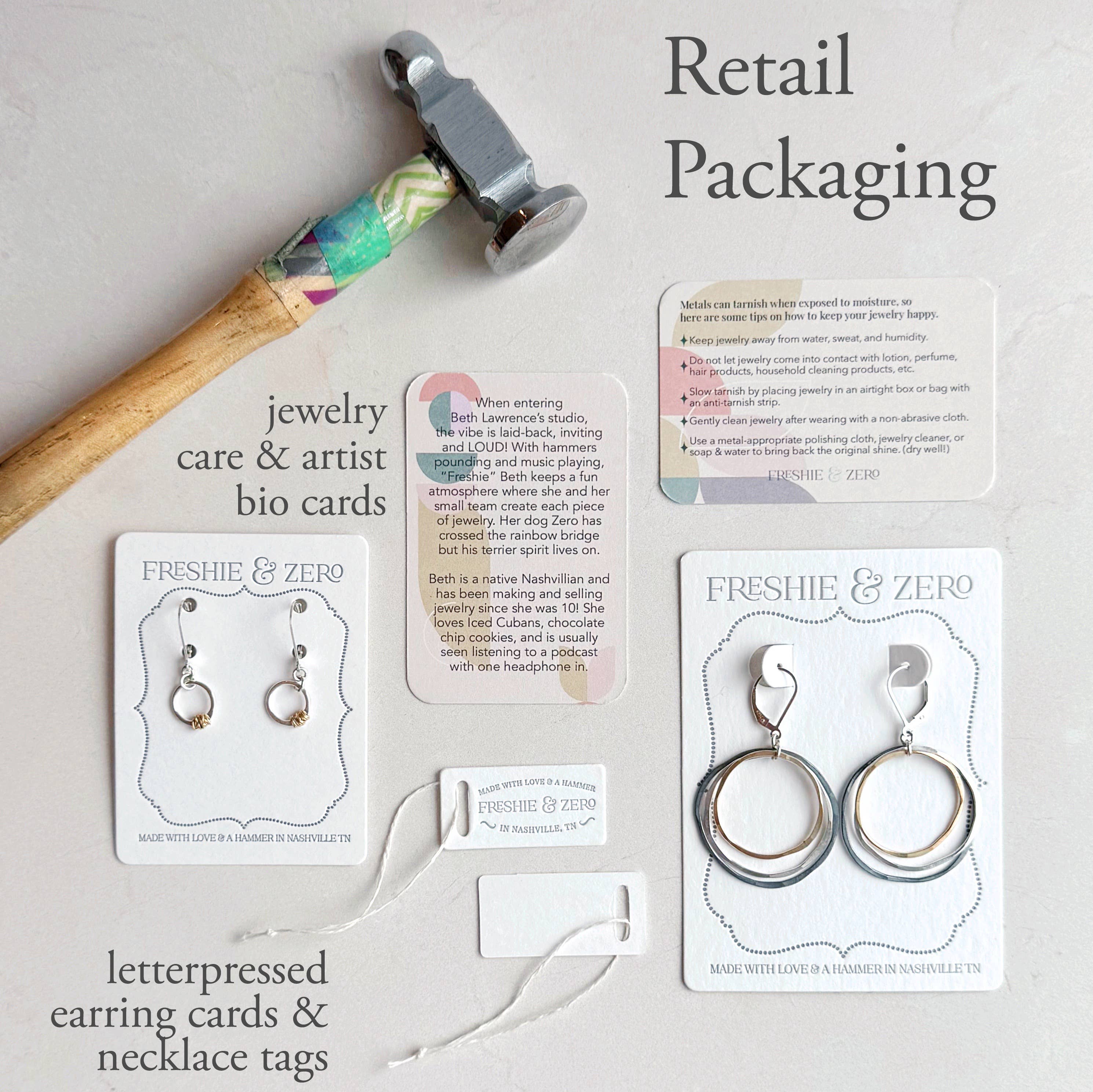 Minimal Imperfect Hoop Earrings - SMALL ORGANIC CIRCLE