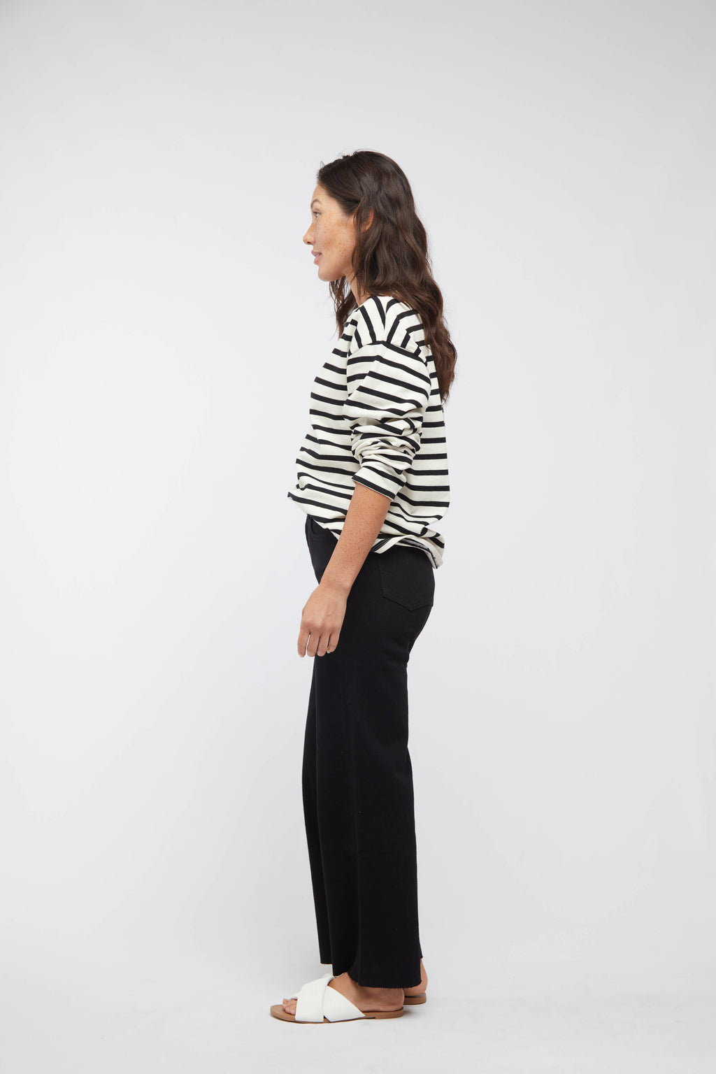 Oliver Logan Aberdeen Ankle Crop High Rise Jean, Black