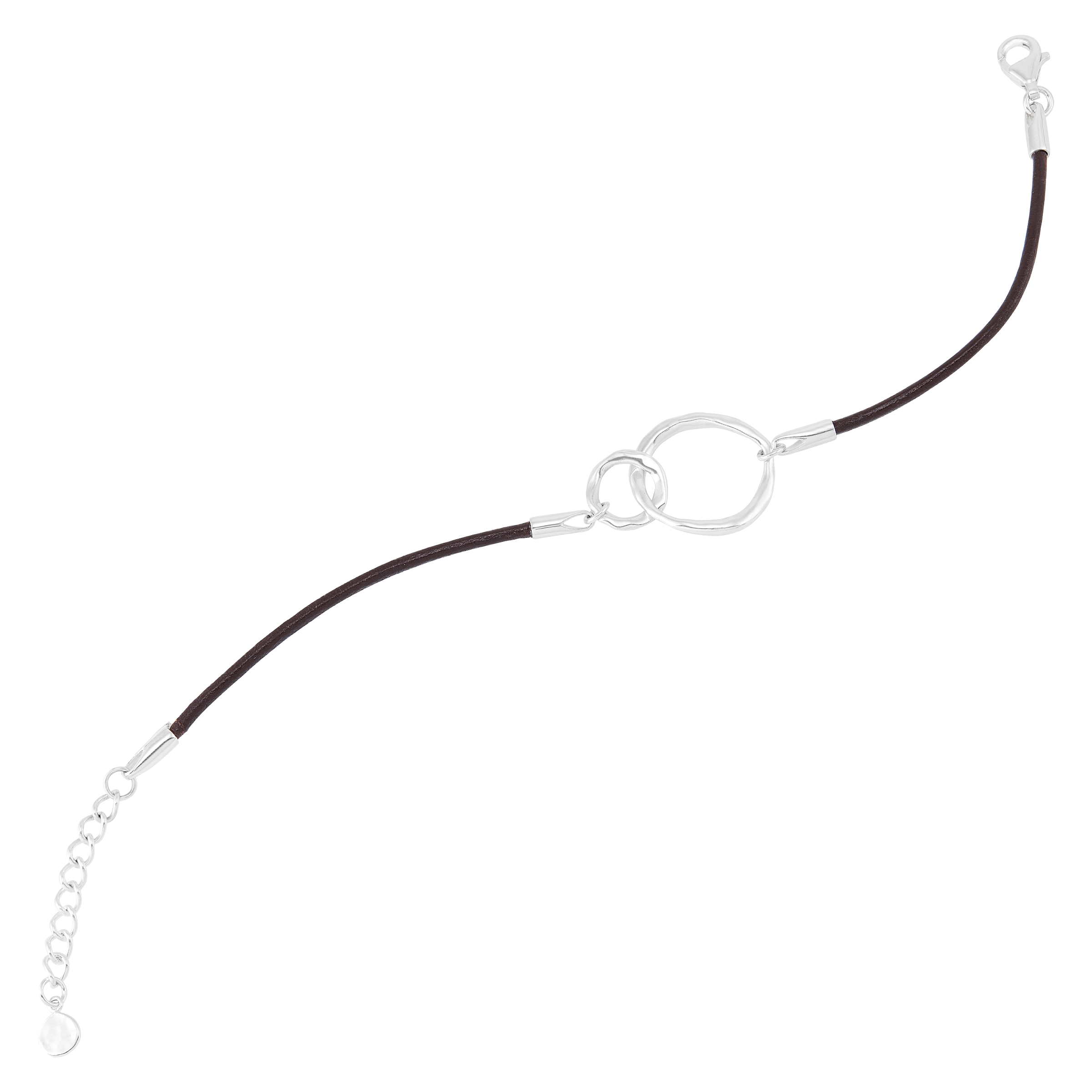 Silpada 'We Go Together' Silver Leather Bracelet, 7" + 1"