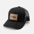 Trout Hat - Leather Patch Trucker Cap