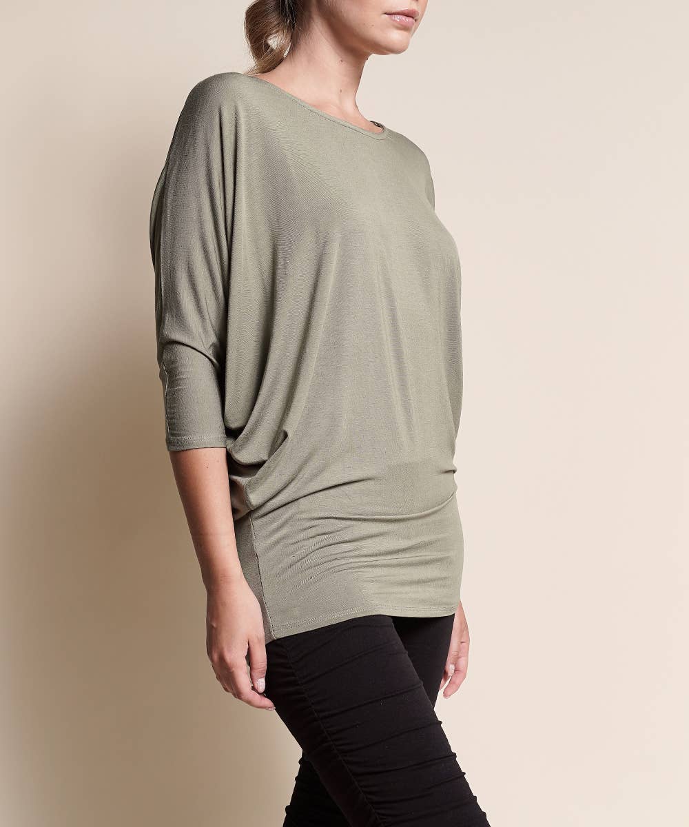 BAMBOO  DOLMAN DRAPE TUNIC