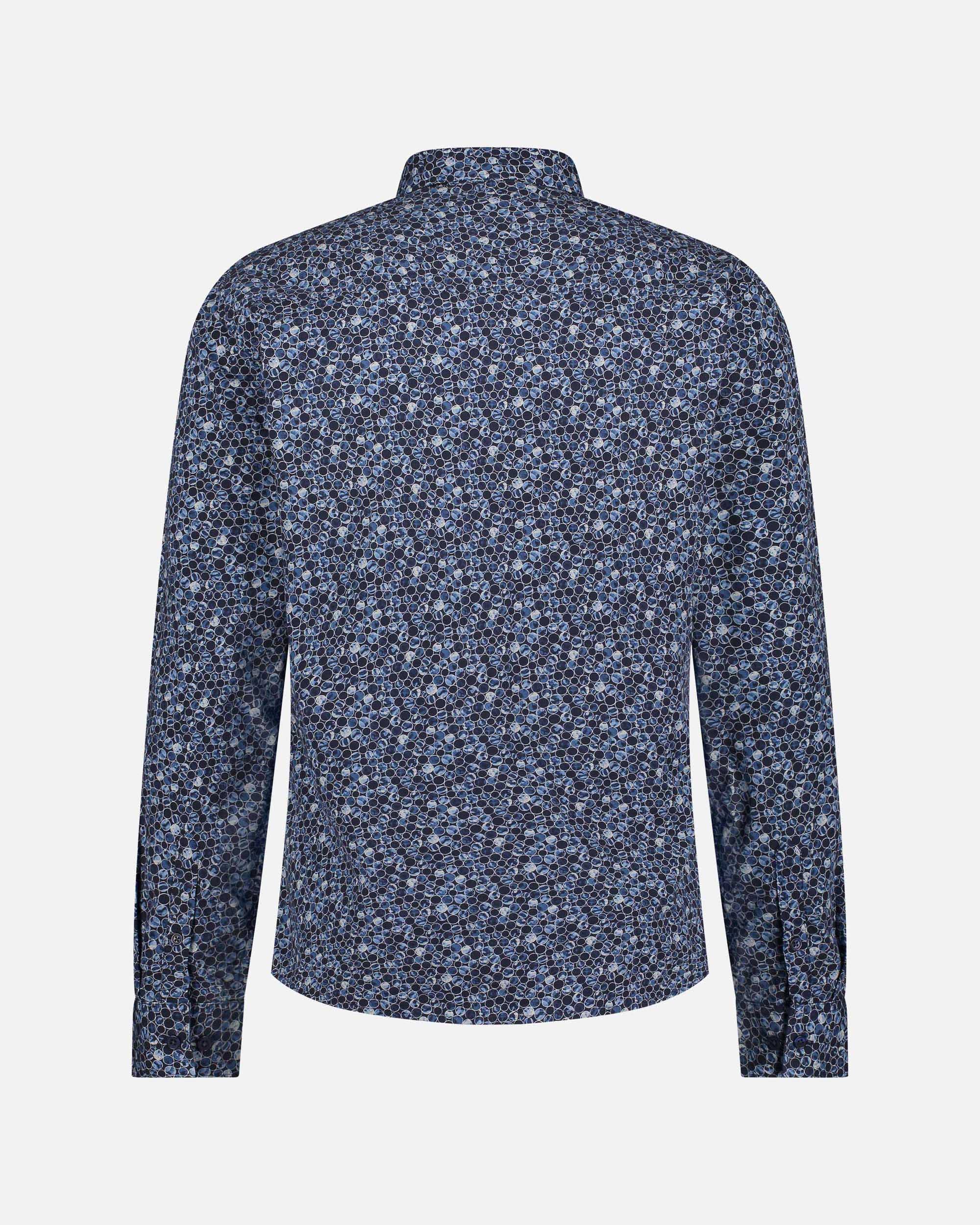 Fontainebleau | Blue Circles Men's Elevated Printed Shirt