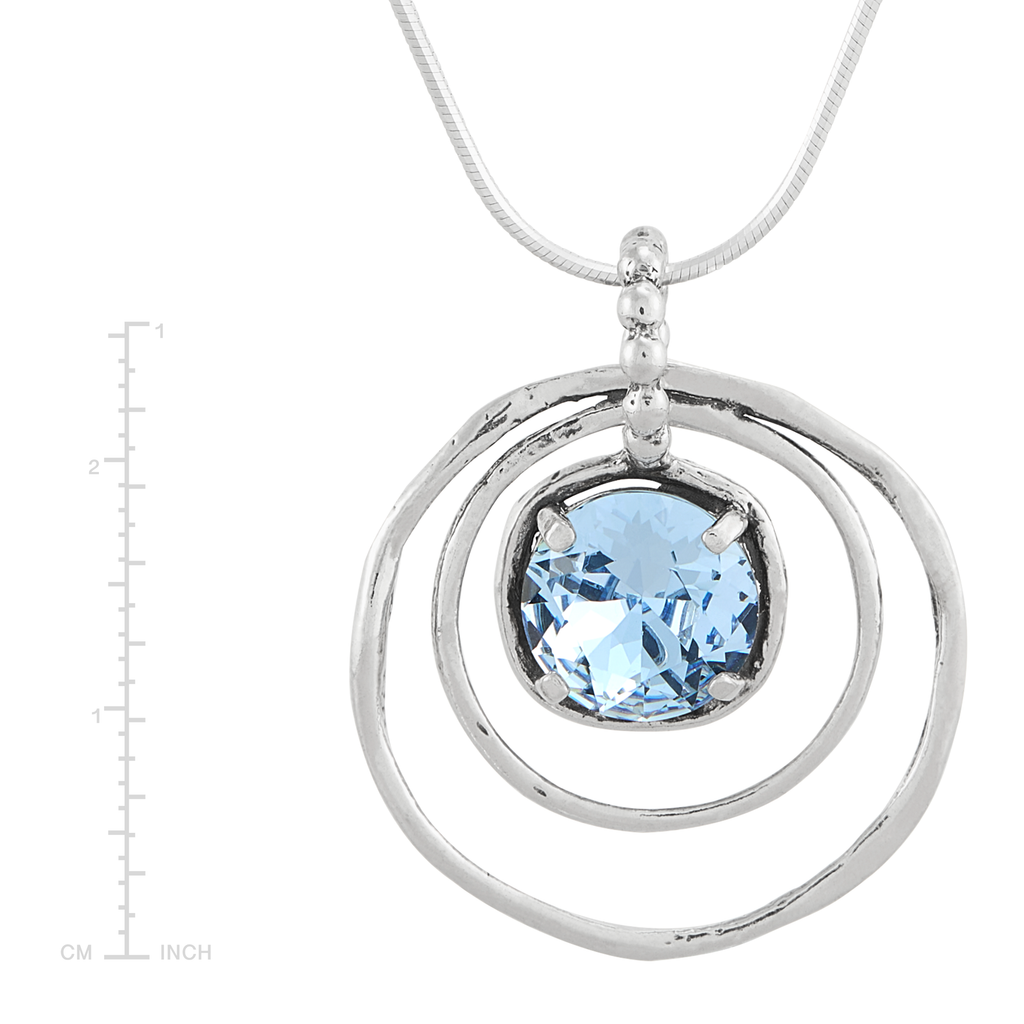 Silpada 'Cooling Out' Silver Blue Crystal Pendant Necklace