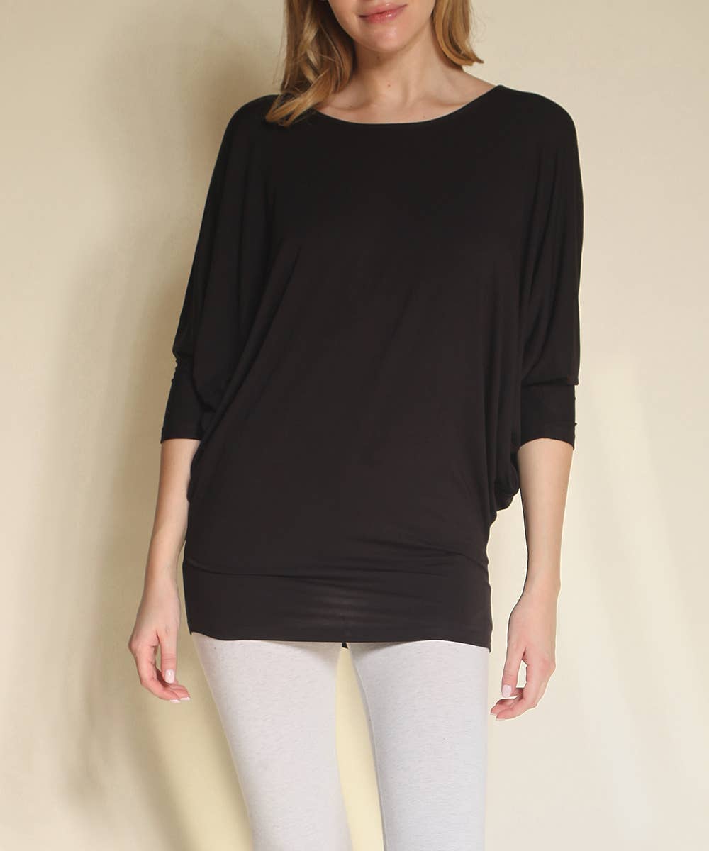 BAMBOO  DOLMAN DRAPE TUNIC