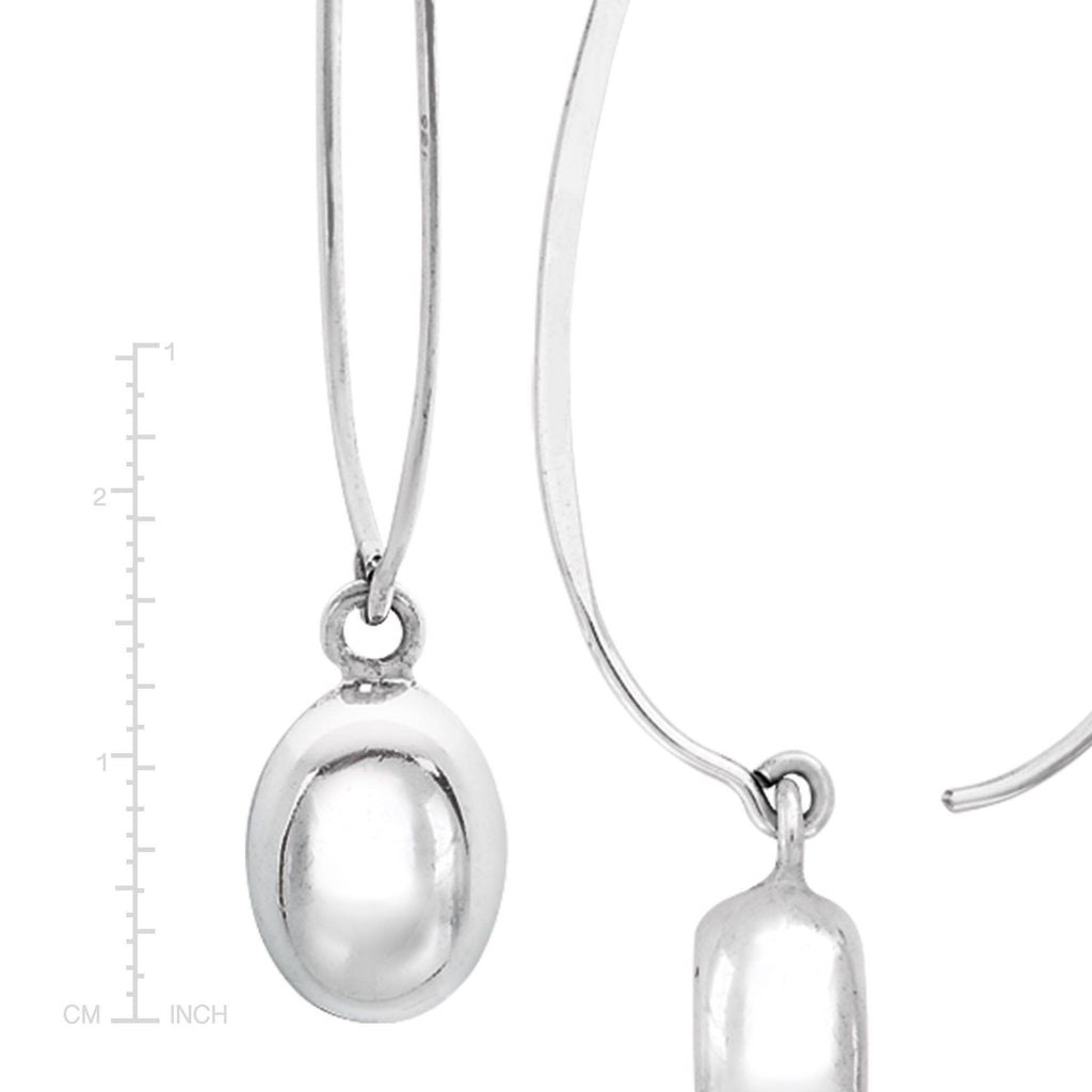 Silpada 'Wire Drop' Earrings in Rhodium-Plated Ste