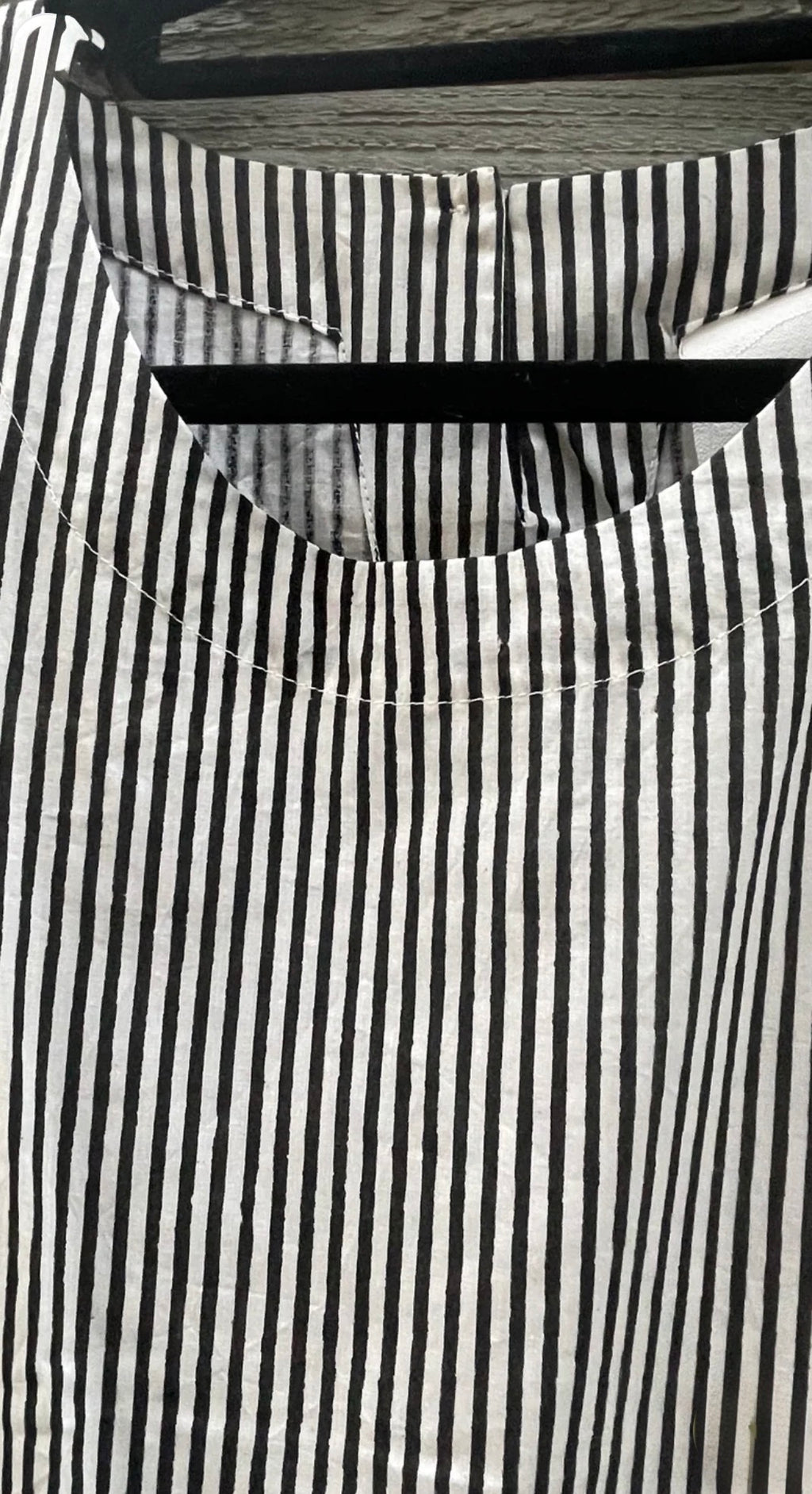Hudson Dress - Menswear Stripe Black