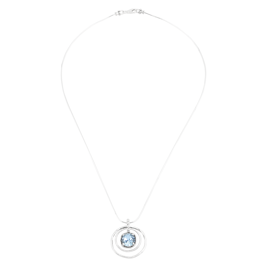 Silpada 'Cooling Out' Silver Blue Crystal Pendant Necklace