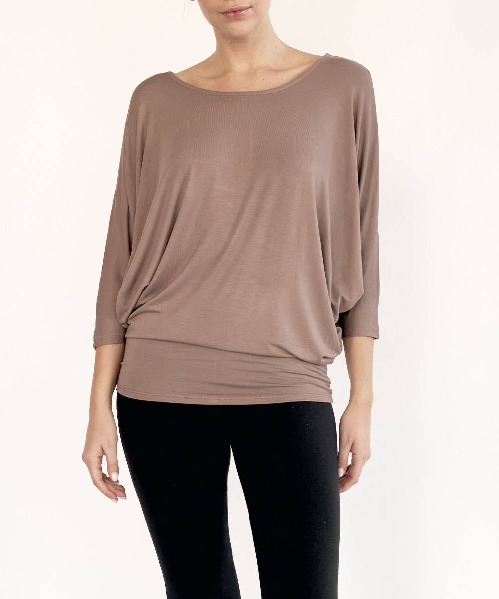 BAMBOO  DOLMAN DRAPE TUNIC