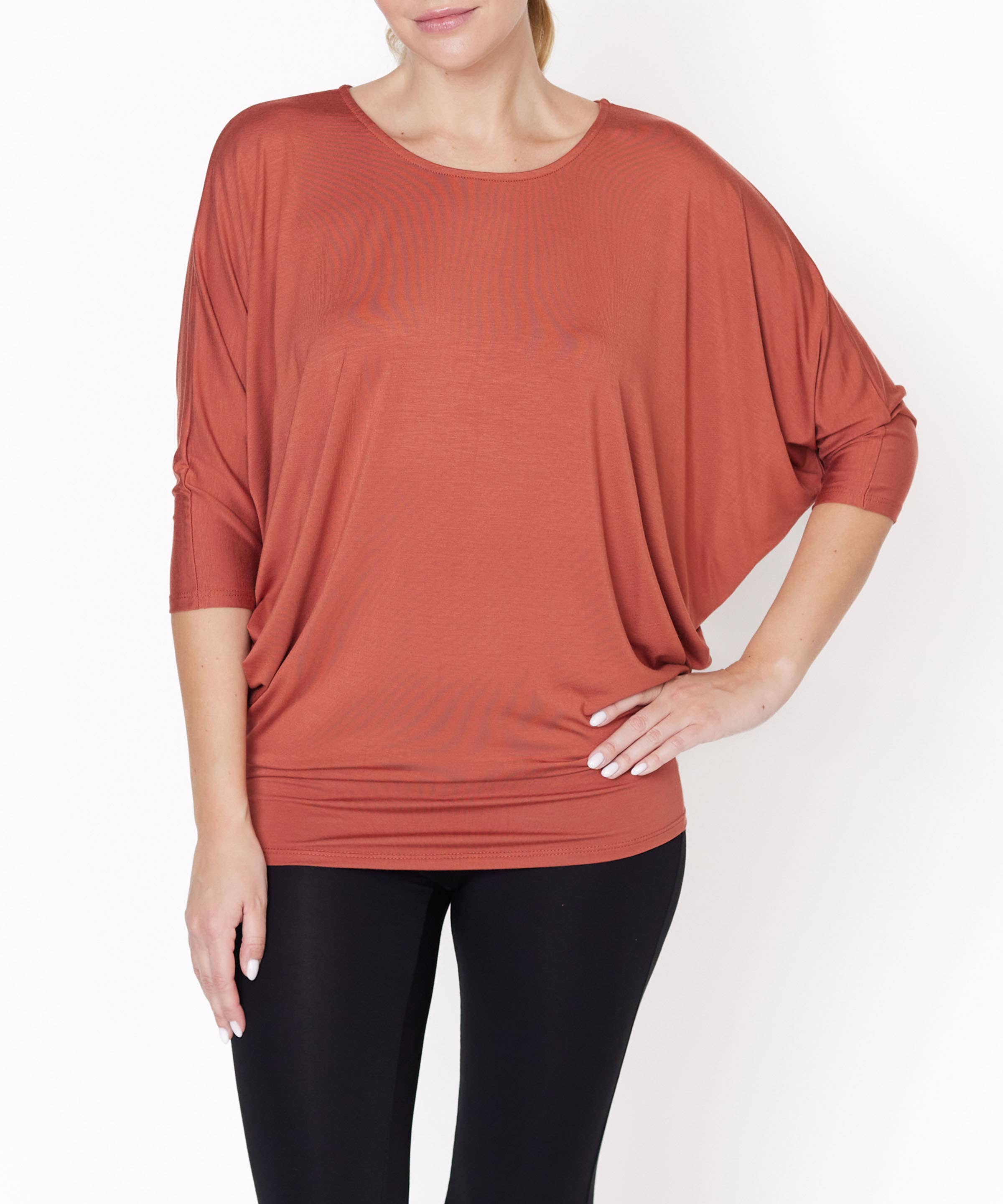 BAMBOO  DOLMAN DRAPE TUNIC