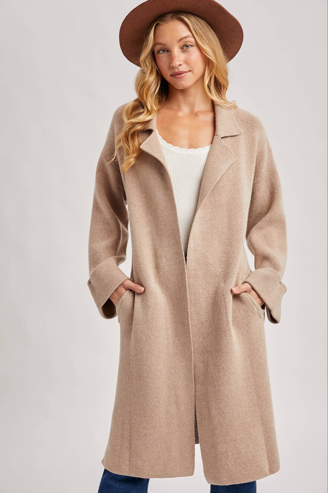 EFFORTLESS KNITTED TRENCH COAT