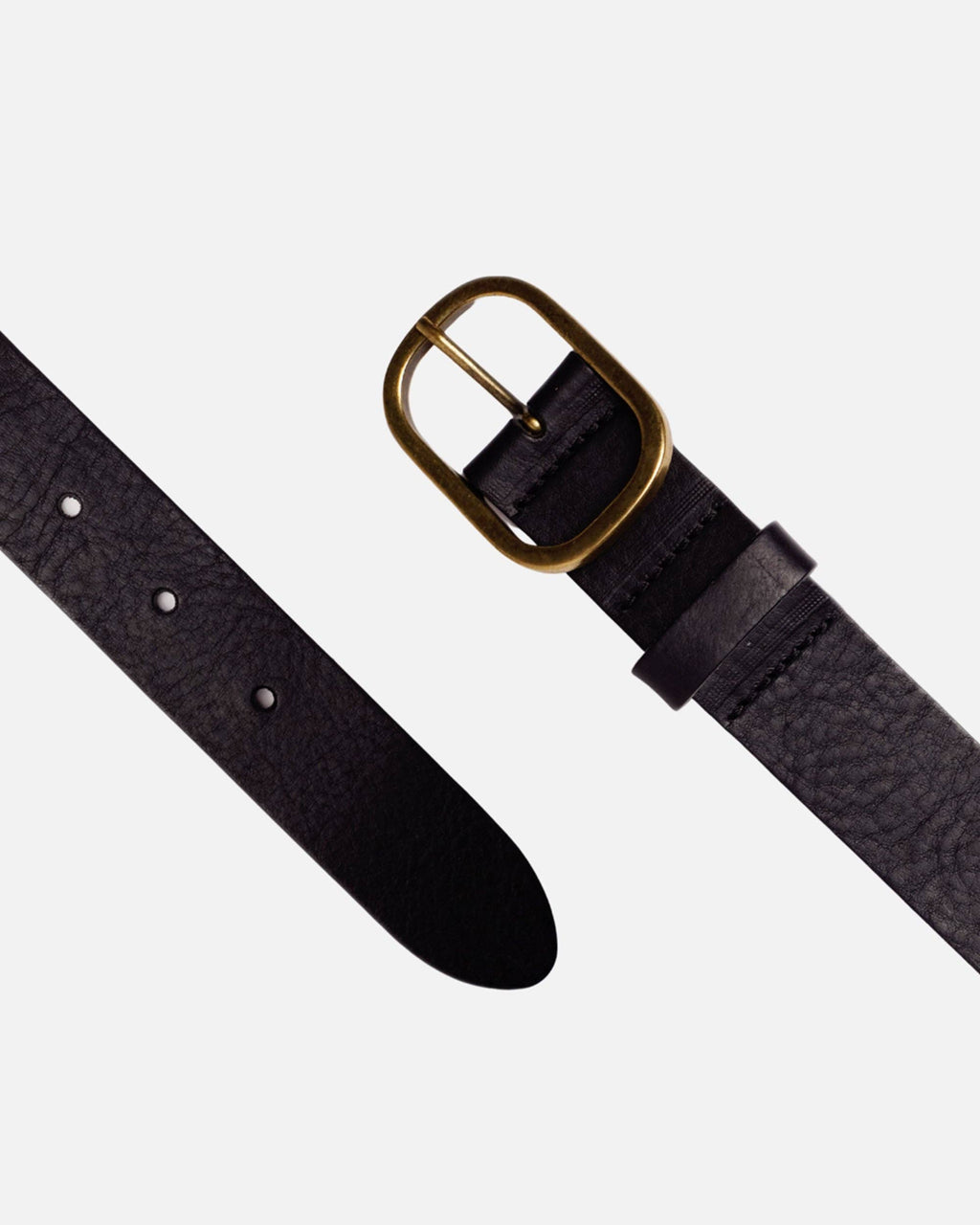Marin | Gold Oval Buckle Design Statement Leather Belt Women