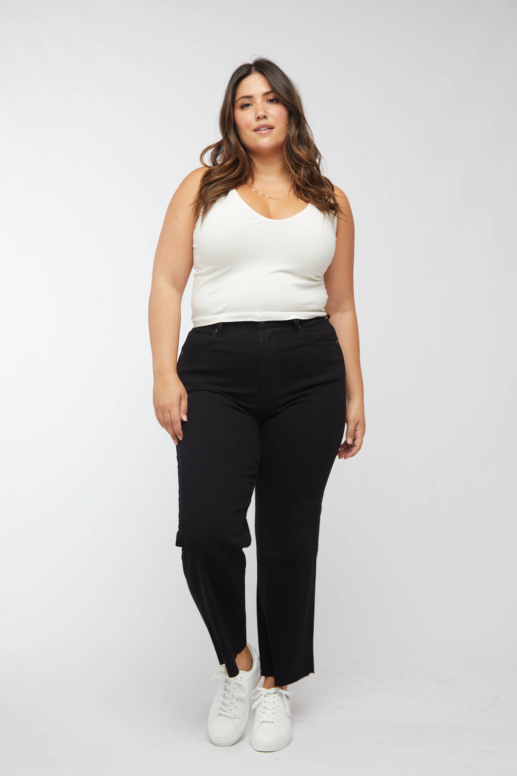 Oliver Logan Aberdeen Ankle Crop High Rise Jean, Black