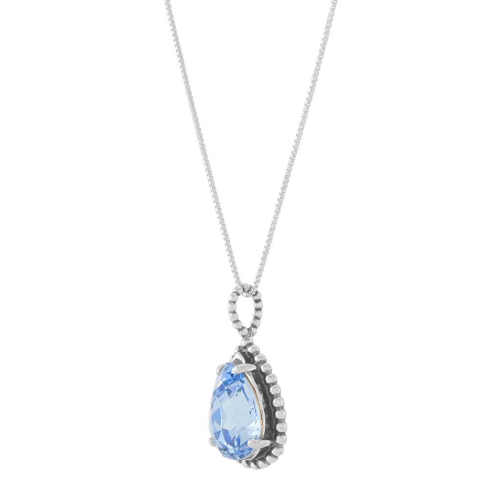 Silpada 'Cooling Aura' Silver Blue Crystal Pendant Necklace