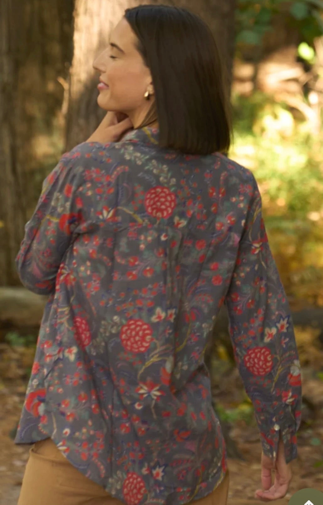Good Boyfriend Shirt - Vine and Leaf Dove Grey
