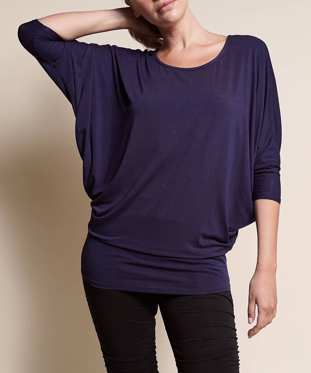 BAMBOO  DOLMAN DRAPE TUNIC