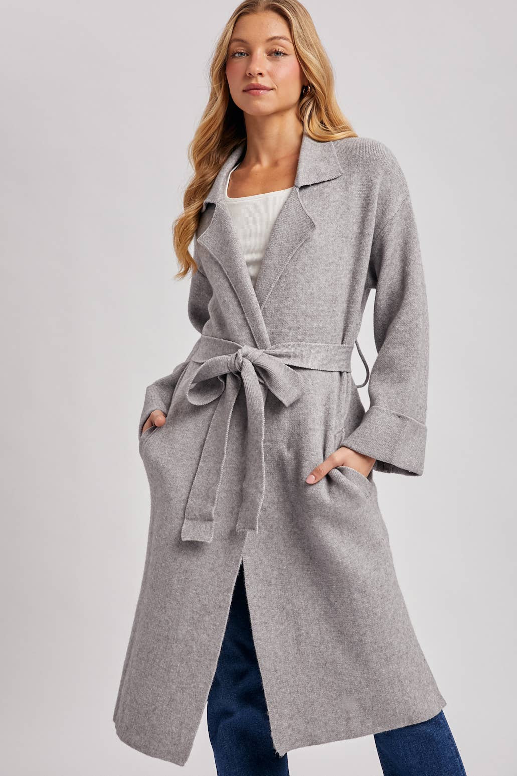 EFFORTLESS KNITTED TRENCH COAT