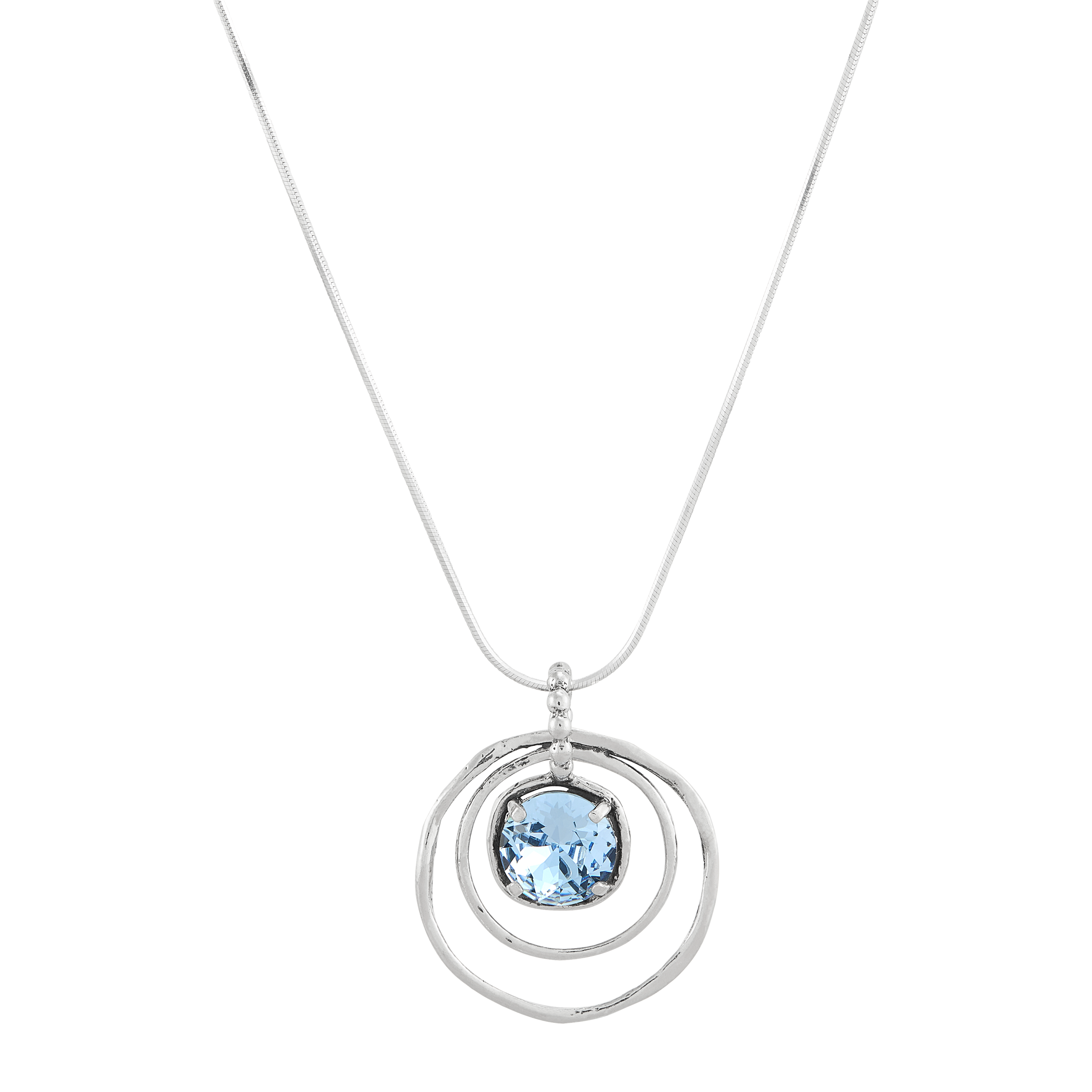 Silpada 'Cooling Out' Silver Blue Crystal Pendant Necklace