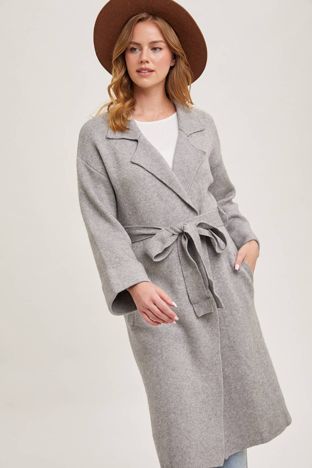 EFFORTLESS KNITTED TRENCH COAT