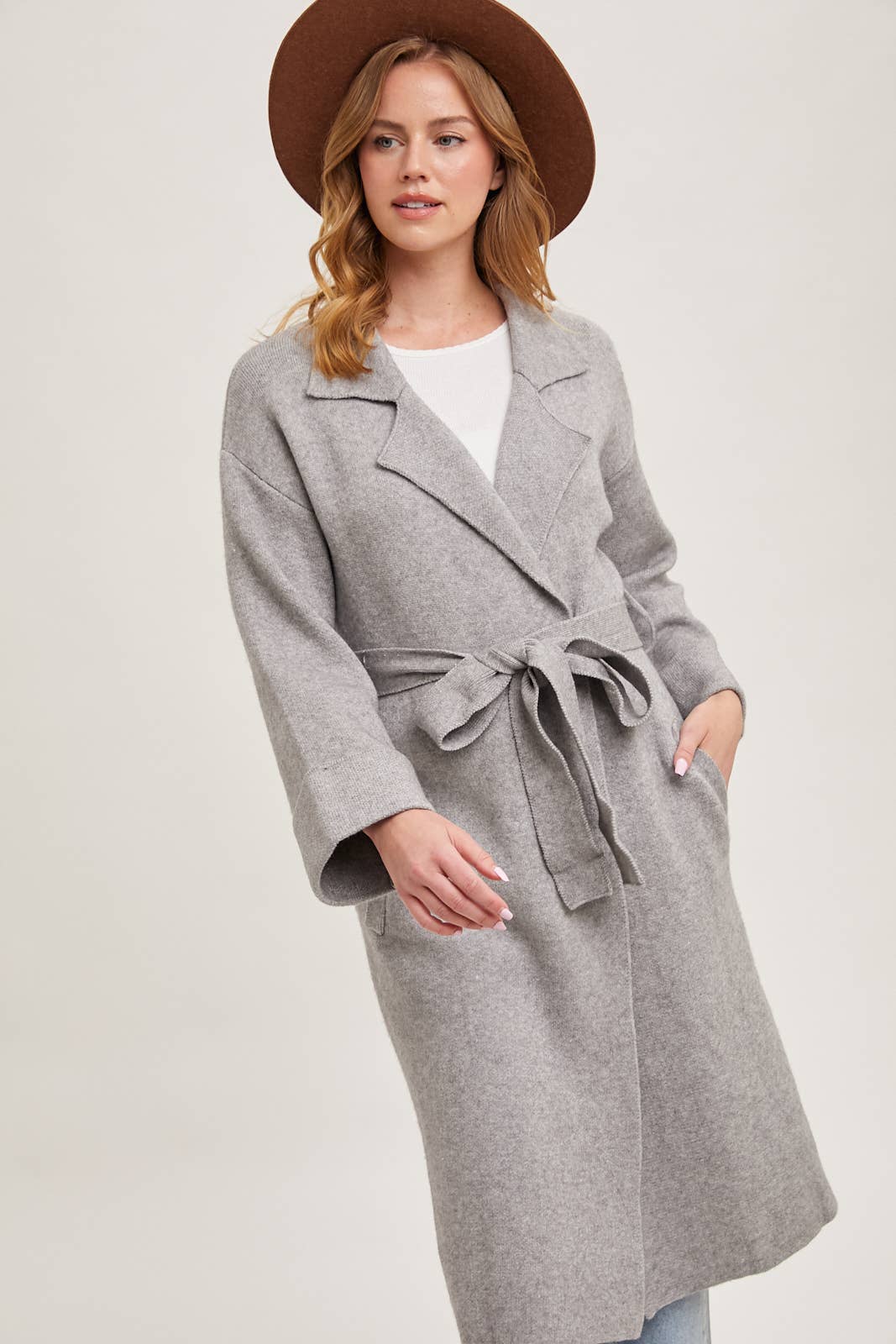 EFFORTLESS KNITTED TRENCH COAT