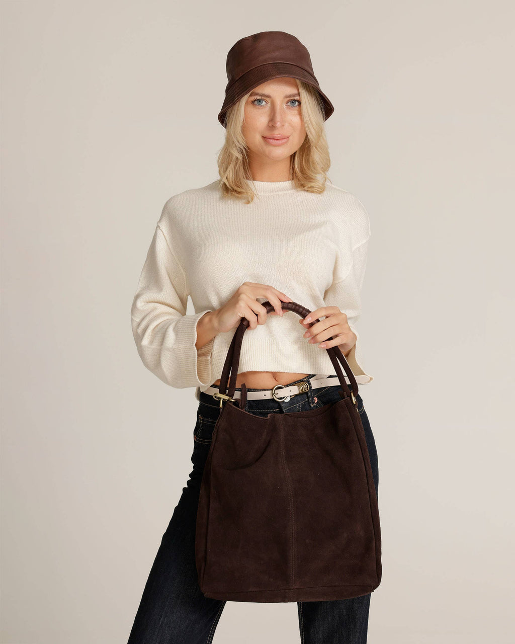 Aden | Suede Leather Tote Bag