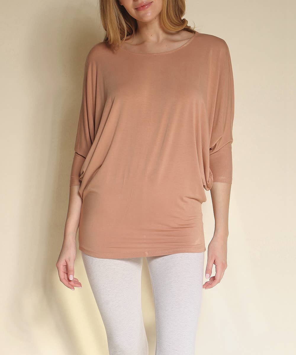 BAMBOO  DOLMAN DRAPE TUNIC