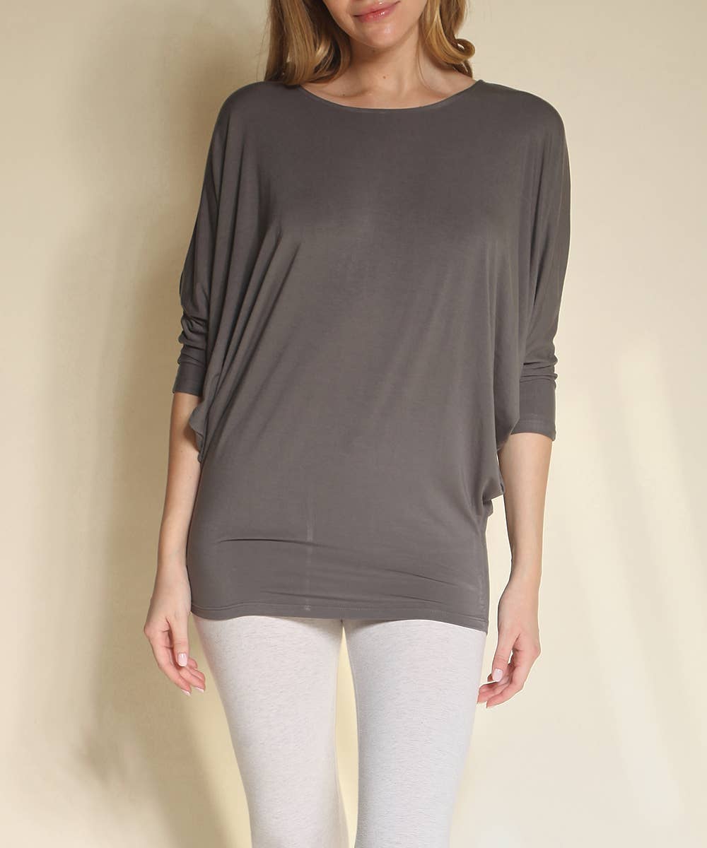 BAMBOO  DOLMAN DRAPE TUNIC