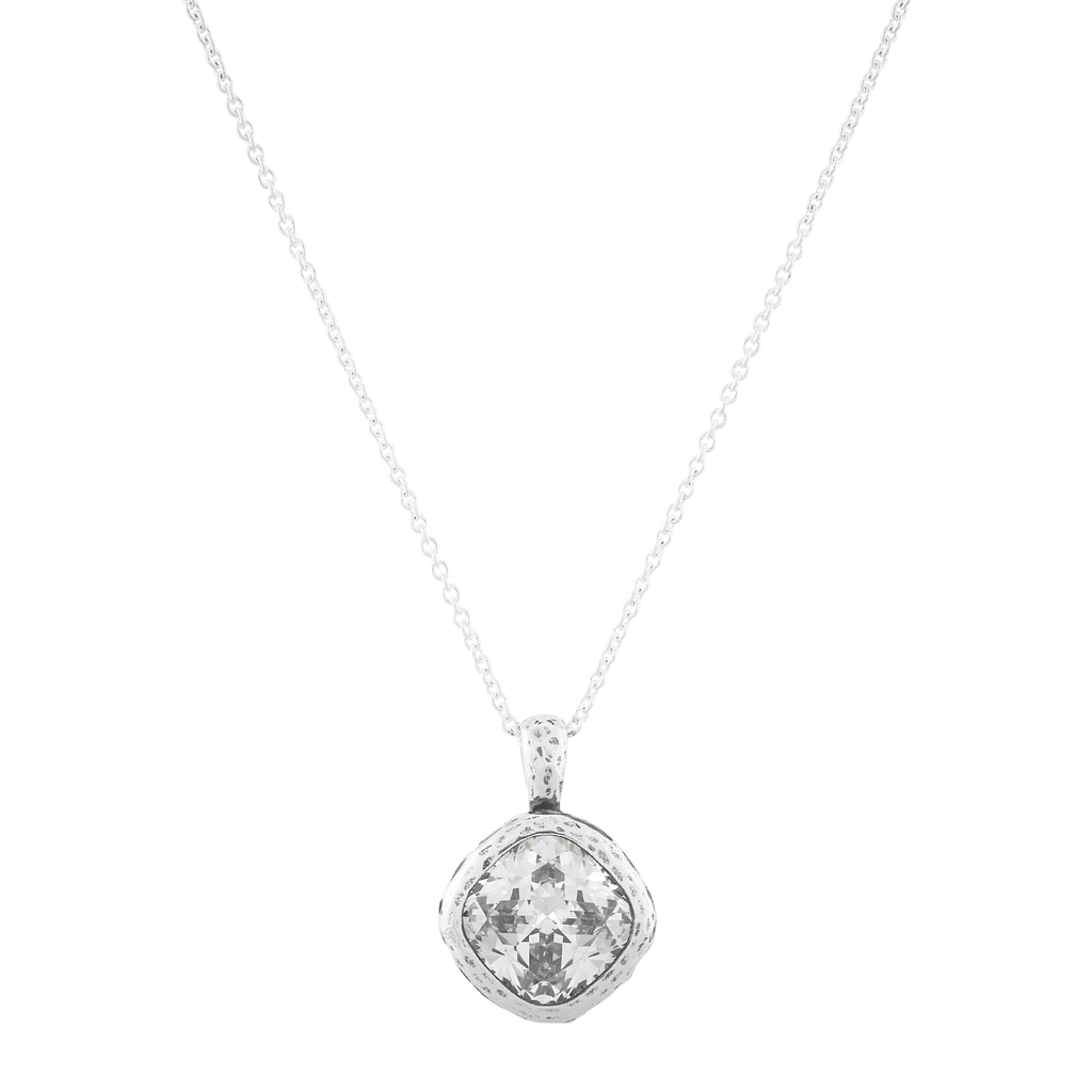 Silpada 'You're My Rock' Sterling Silver CZ Pendant Necklace