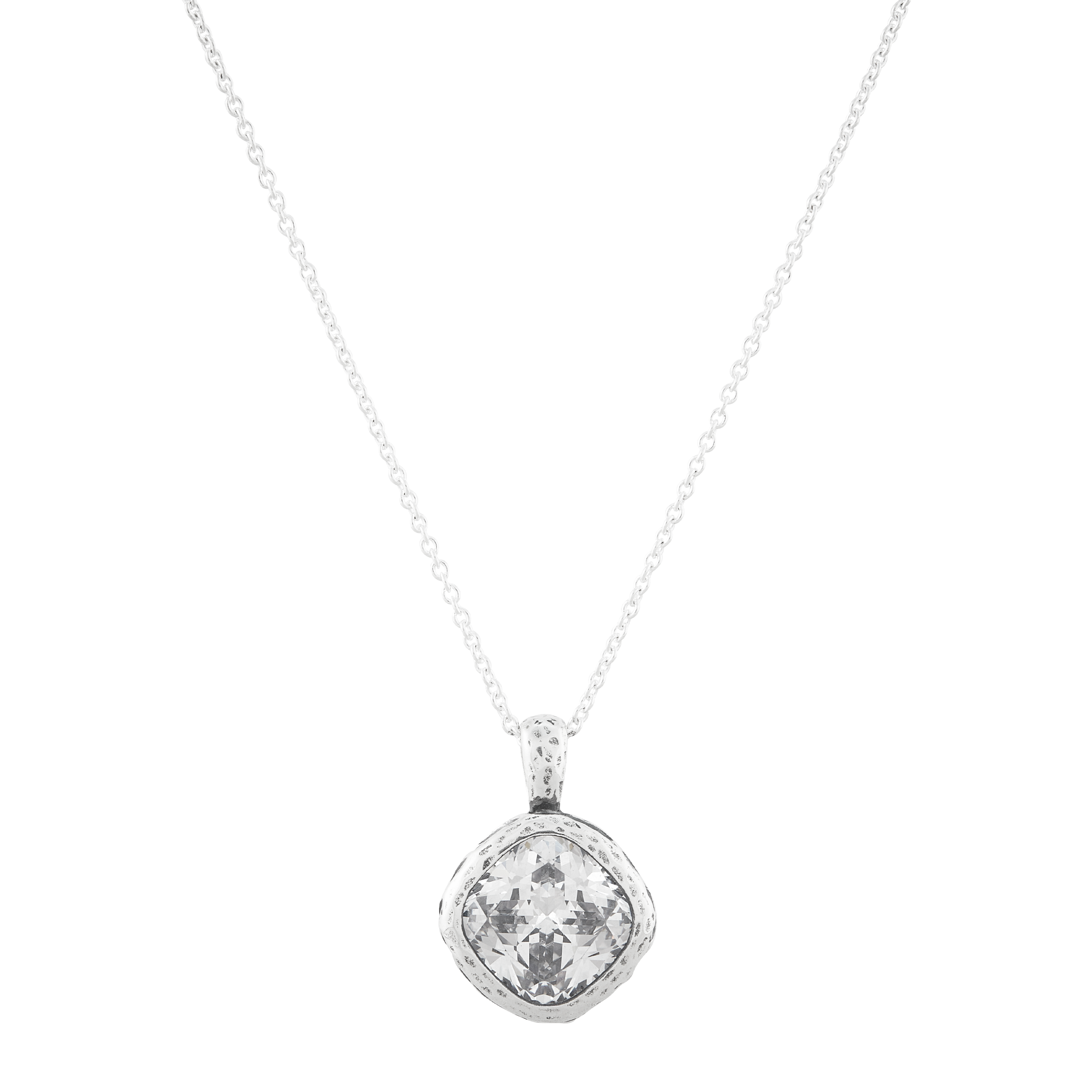 Silpada 'You're My Rock' Sterling Silver CZ Pendant Necklace