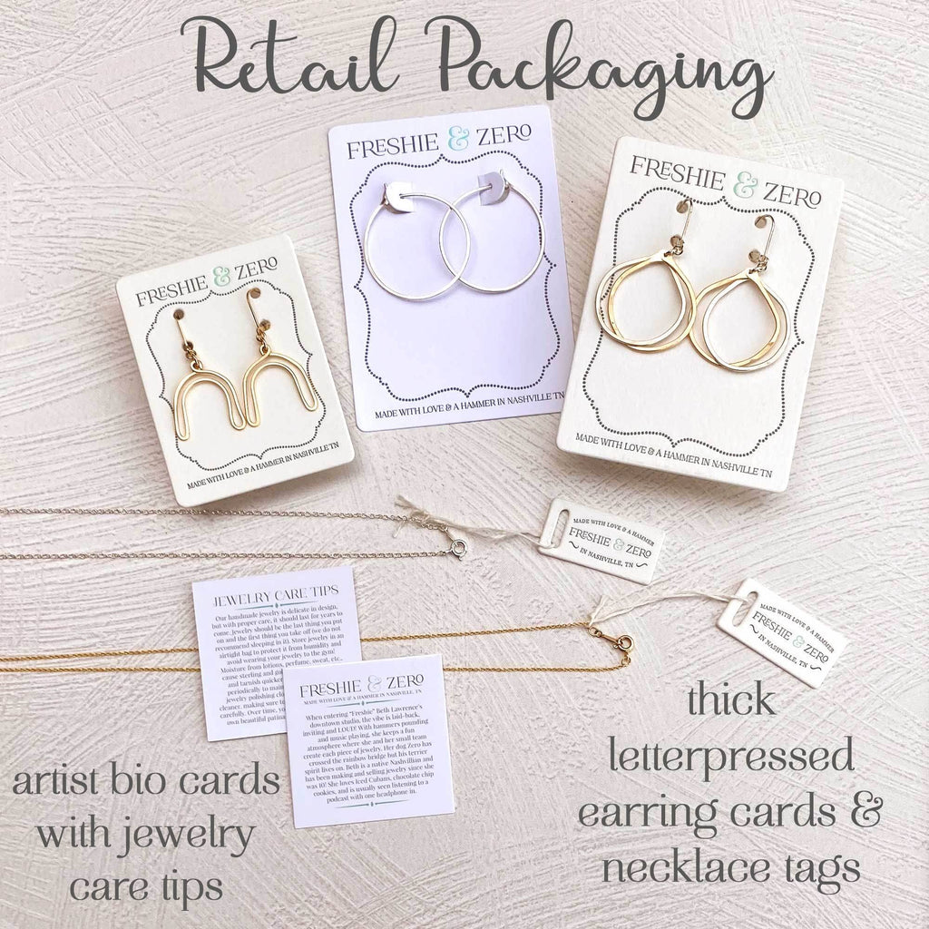 Simple Flame Earrings, Stacked Oval Drops, silver or gold
