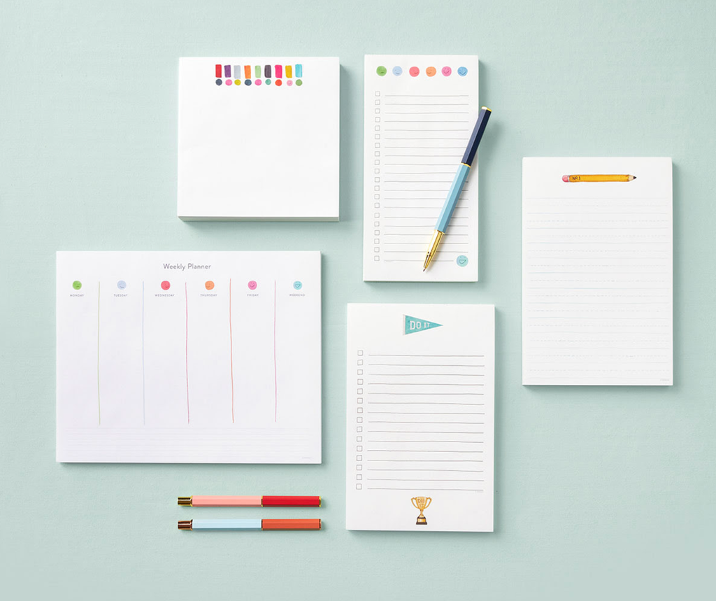 Milk And Bread Market Notepad | Lined Grocery List Pad