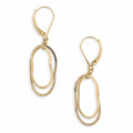 Simple Flame Earrings, Stacked Oval Drops, silver or gold