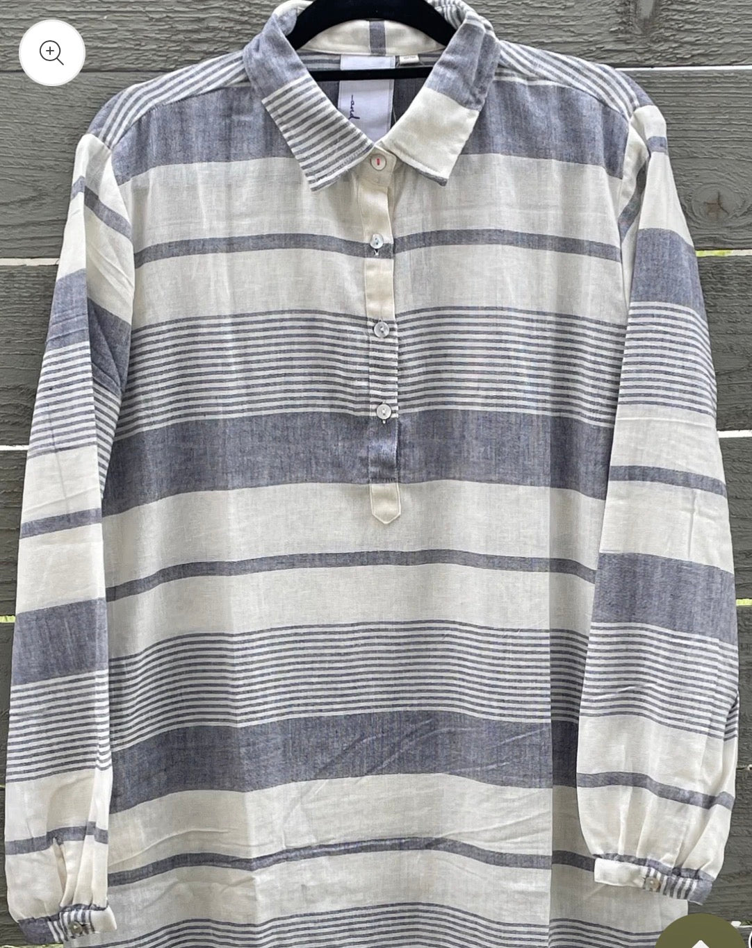 Good Boyfriend Shirt Dress – Yarn Dye Stripe ￼