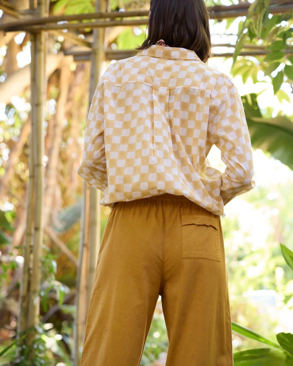 Good Boyfriend Shirt- Checkerboard Natural