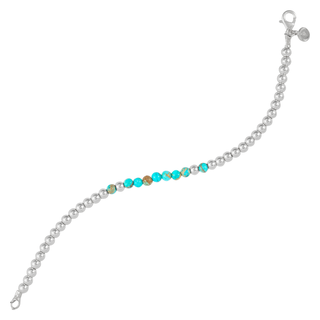 Silpada 'Fun Delight' Silver Jasper and Hematite Bracelet